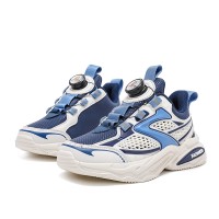 Best-Selling Leather Upper Casual Running Shoes for Kids with Trendy Rotary Buckle