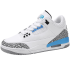 Rubber Sole Fragment Design White Cement North Carolina Blue High-Top Basketball Sneakers | Unisex Casual Sports Shoes