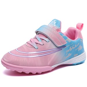 Back-to-School Patent New Kids' Faux-Leather Velcro Football Shoes