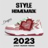 Dopamine Heart Bread Shoes, Niche Thick-Soled Sports Sneakers