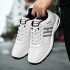 Autumn/Winter Classic Microfiber Leather Casual Shoes for Seniors, Plus Size Men's Travel Sneakers