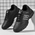 Autumn/Winter Classic Microfiber Leather Casual Shoes for Seniors, Plus Size Men's Travel Sneakers