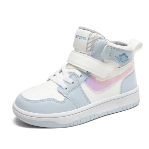 Kids High-Top Athletic Sneakers Anti-Collision Durable Grip Basketball Shoes
