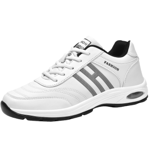 Autumn/Winter Classic Microfiber Leather Casual Shoes for Seniors, Plus Size Men's Travel Sneakers