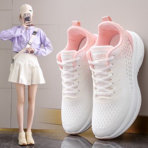 Breathable minimalist flyknit shoes casual women's running shoes