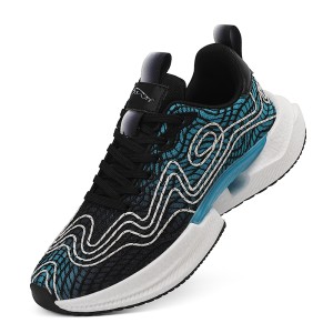 Ice Silk Mesh Fabric with Thousand-Needle Embroidery Popcorn Sports Casual Shoes