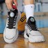Trendy hollow-out couple's outdoor basketball shoes