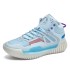 Glow-in-the-Dark Breathable Mesh Basketball Shoes with Luminous Sole and Rubber Outsole