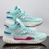 Glow-in-the-Dark Breathable Mesh Basketball Shoes with Luminous Sole and Rubber Outsole
