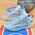 Glow-in-the-Dark Breathable Mesh Basketball Shoes with Luminous Sole and Rubber Outsole