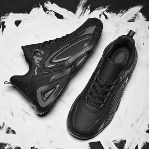 Autumn New Style Leather Men's Sports Shoes, Casual Shoes, Cross-border Trendy Shoes, Extra Large Size Running Shoes