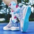 Breathable colorful mesh basketball sneakers