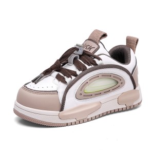 New Arrival Children's Top-Grain Cowhide Genuine Leather Dad Canvas Shoes